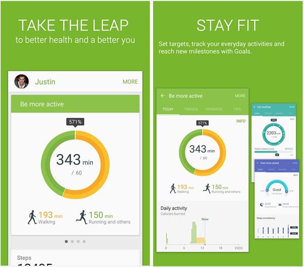 Samsung S Health artık Google Play'de mevcut