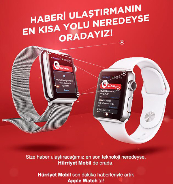 Hürriyet'in Apple Watch uygulaması yayınlandı