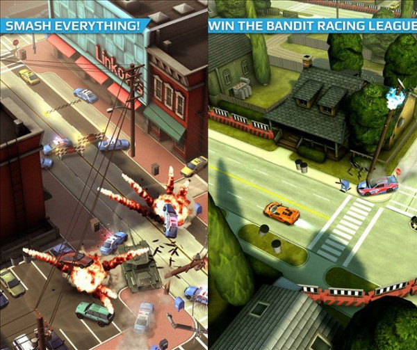 Smash Bandits artık Windows Phone'da 