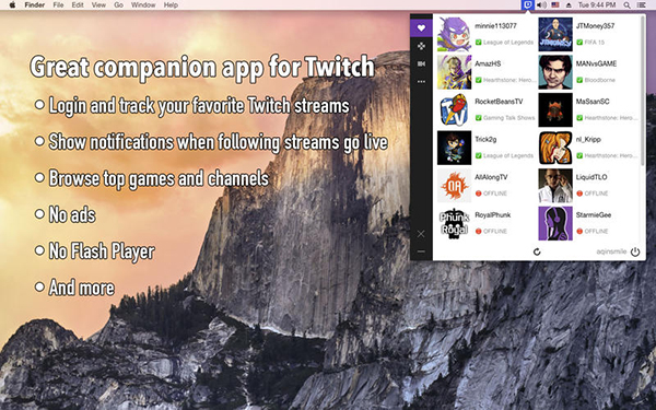 OSX için Twitch temelli hazırlanan WatchNow uygulaması ücretsiz yapıldı