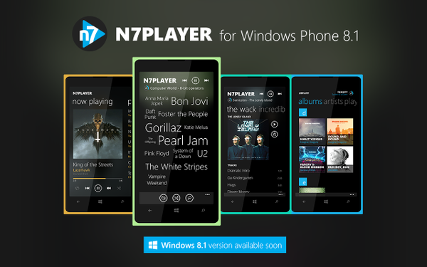 N7 Player Windows Phone için de indirmeye sunuldu