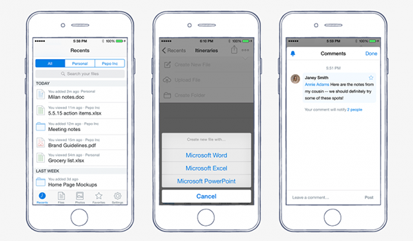 iOS için Dropbox güncellendi