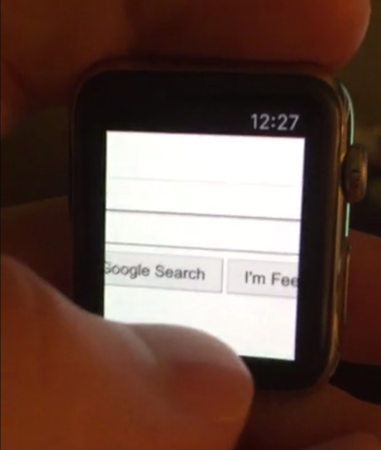Apple Watch üzerinde mobil tarayıcı çalıştırıldı