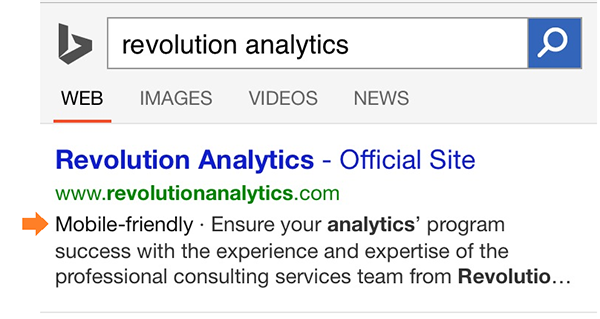 Google sonrası Bing de mobil sürümü olan siteleri ön plana çıkartmaya başladı