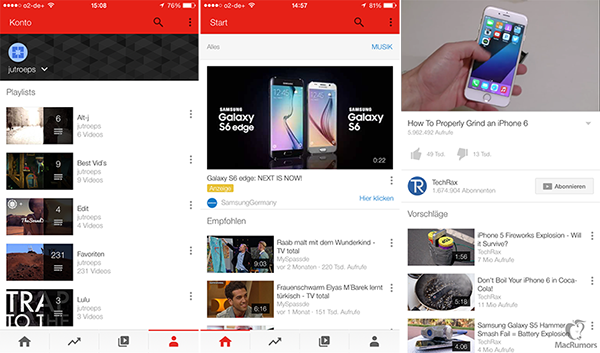 YouTube'un yeni iOS tasarımı için bir video yayınlandı