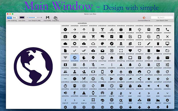 Mac için hazırlanan Vector Icon Box ücretsiz yapıldı