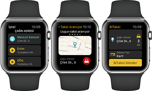 BiTaksi'nin yeni uygulamasıyla Apple Watch üzerinden taksi çağırılabiliyor