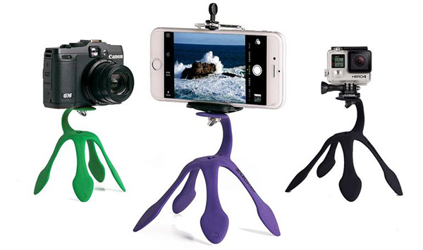 Telefon ve kameralar için hazırlanan ilginç tutacak: Gekkopod