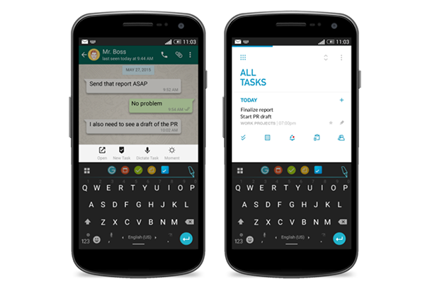Android uyumlu Ginger Keyboard, Any.do entegrasyonuna kavuştu