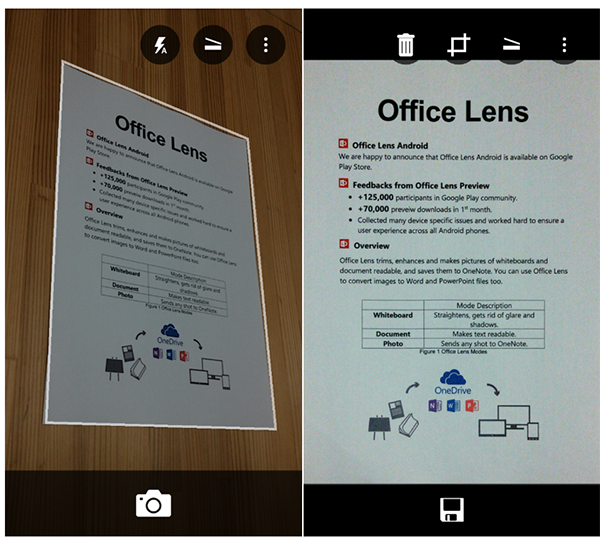 Android için Microsoft Office Lens'in nihani sürümü kullanıma sunuldu
