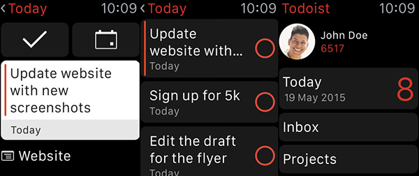 Todoist'in iOS sürümüne Apple Watch desteği eklendi