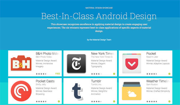 En iyi Material Design uygulamaları sergisi açıldı