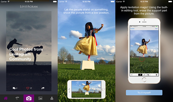 iOS uyumlu Levitation fotoğraf editörü Levitagram artık ücretsiz
