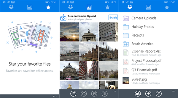 Dropbox'un Windows ve Windows Phone uygulamaları güncellend,