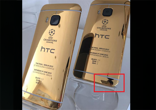 HTC'nin paylaştığı 24 karat altın M9 modeline ait fotoğrafların iPhone 6 ile çekildiği ortaya çıktı