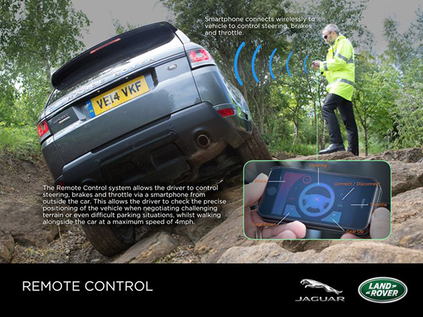 Land Rover'ın geliştirdiği akıllı telefon uygulaması, oyun benzeri kontrol getiriyor