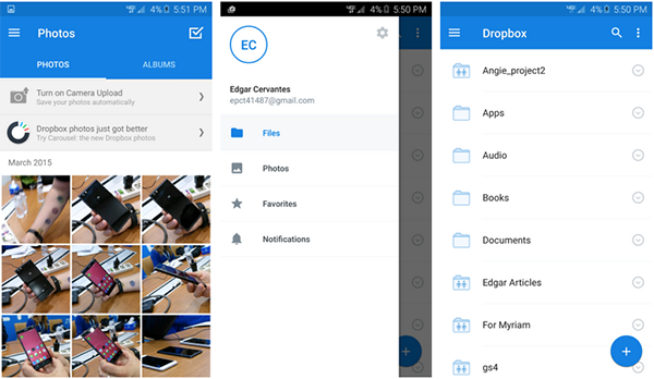 Dropbox'un Android uygulaması tasarımsal olarak yenilendi