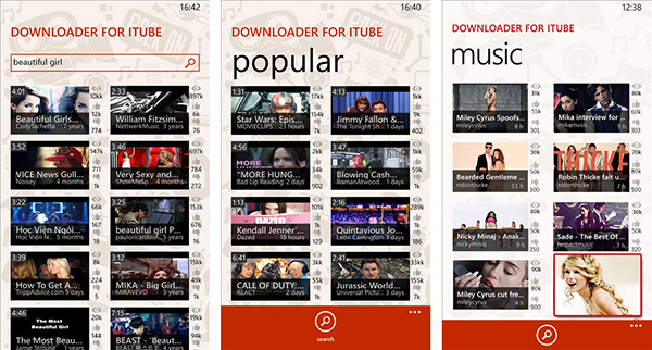 Windows Phone için Downloader for iTube artık ücretsiz