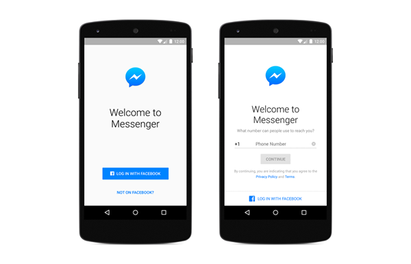 Messenger'a Facebook hesabı olmadan da giriş yapılabilecek