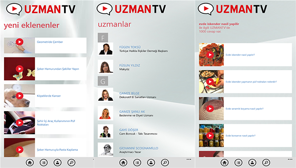 Uzman Tv'nin Windows Phone uygulaması kullanıma sunuldu