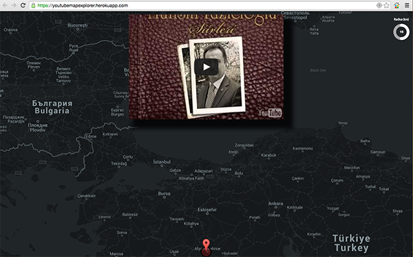 YouTube için harita temelli keşif sunan ilginç servis: Map Explorer