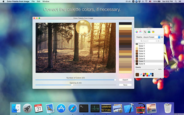 Mac uyumlu Color Palette artık ücretsiz
