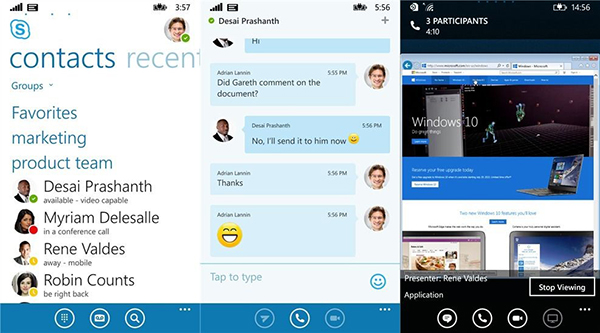 Windows Phone için Lync 2013'ün ismi 'Skype Kurumsal' yapıldı