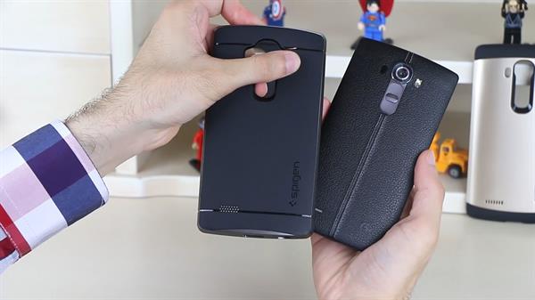 LG G4 için zırhlı kılıflar 'Spigen Slim Armor serisi' video inceleme