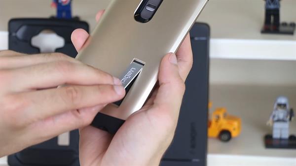 LG G4 için zırhlı kılıflar 'Spigen Slim Armor serisi' video inceleme