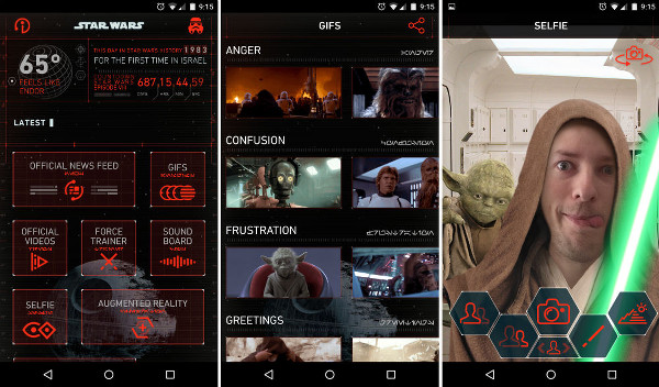 Yeni Star Wars uygulaması ile filmin içinde özçekim yapın