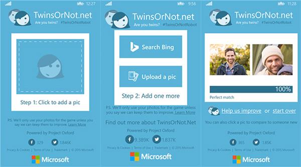 Microsoft'un TwinsOrNot uygulaması Windows Phone platformu için yayınlandı