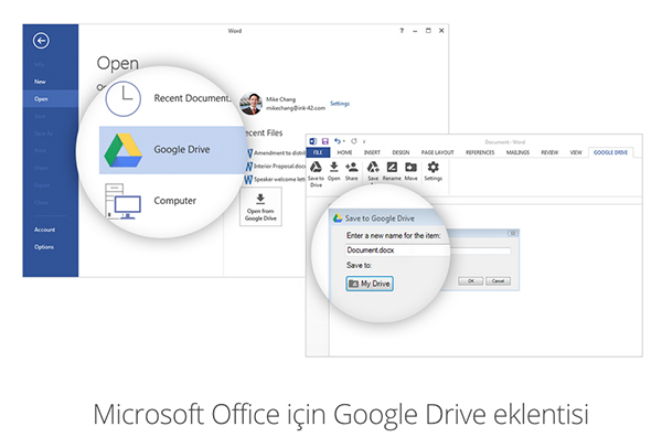 Microsoft Office için yeni Google Drive eklentisi yayınladı