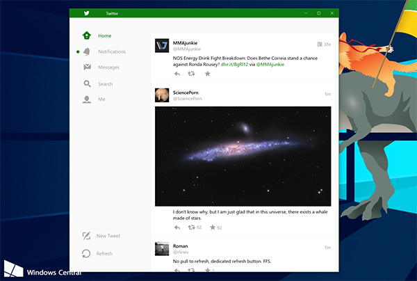 Windows 10 için Twitter uygulaması kullanıma sunuldu