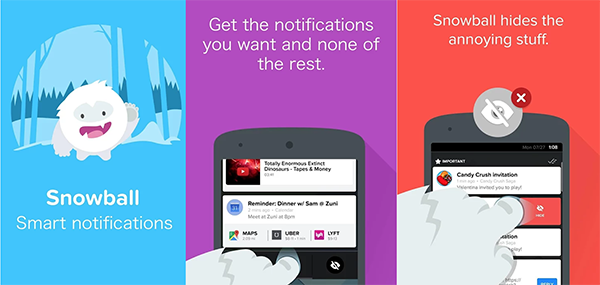 Android içn Snowball, kullanıcılara akıllı bildirim yönetimi sunuyor