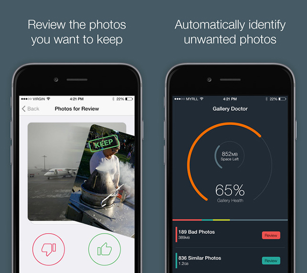 iPhone için yeni otomatik galeri temizleyici: Gallery Doctor