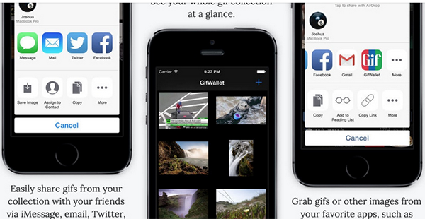 GIF tabanlı yeni iOS uygulaması: Gif Wallet