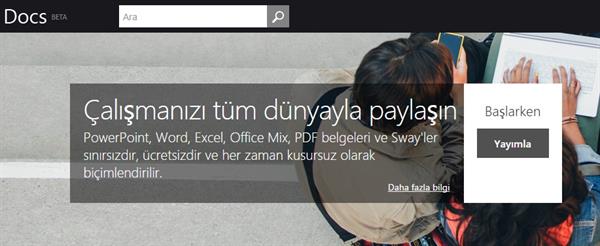 Microsoft yeni doküman paylaşma servisi Docs'u genel kullanıma açtı