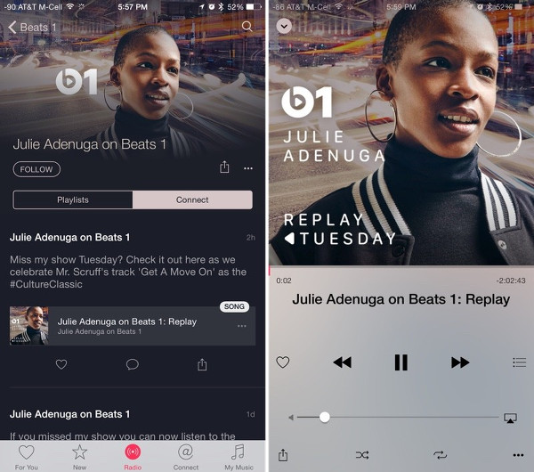 Apple Music Beats 1 kanalı yeniden oynatma özelliğini başlattı
