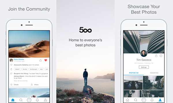 500px'in iOS uygulaması geniş bir güncelleme aldı