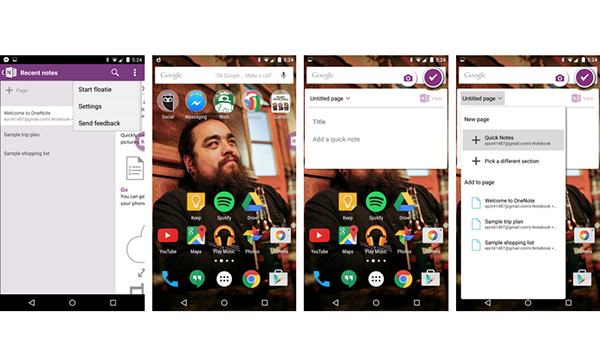Android için OneNote güncellendi, not alma kolaylaştı
