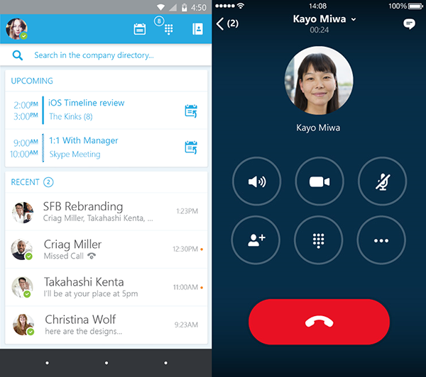 Skype for Business, mobil cihazlara geliyor