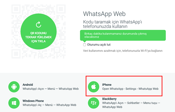WhatsApp Web artık 'iPhone' desteğine sahip