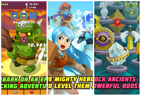 Clicker Heroes gerçekten mobil platformda