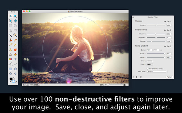 Mac platformuna yeni gelişmiş fotoğraf editörü: Acorn 5