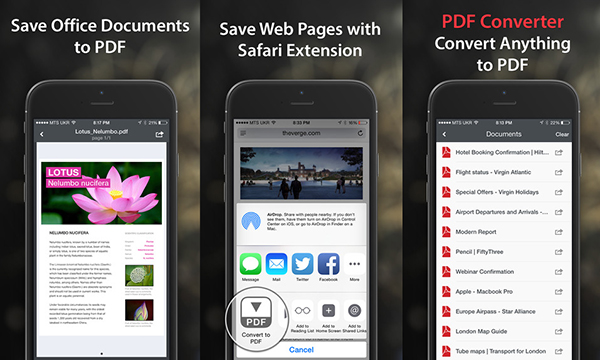 iOS uyumlu PDF Converter %70 indirimde