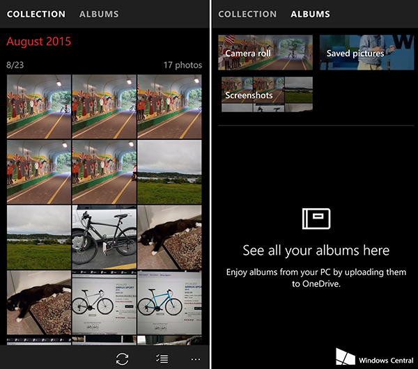 Windows Camera ve Microsoft Photos, Windows 10 masaüstü ile mobil için güncellendi