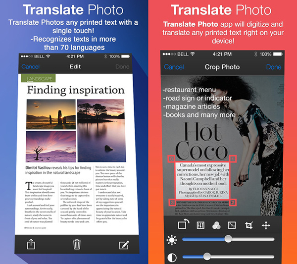 iOS uyumlu Translate Photo artık ücretsiz