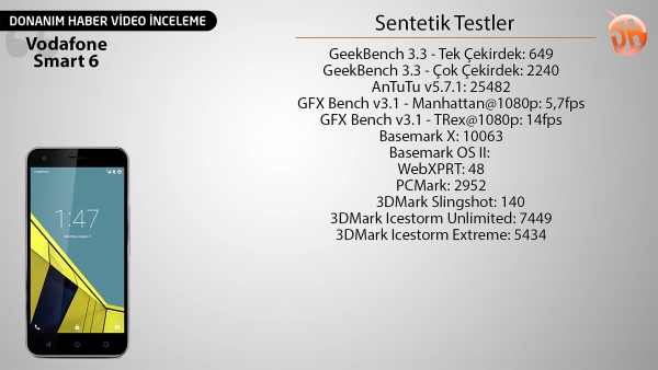 Vodafone Smart 6 akıllı telefon inceleme videosu