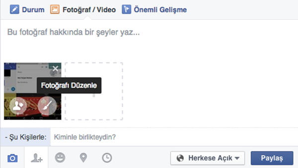 Facebook, web sürümüne fotoğraf düzenleme desteği getirdi