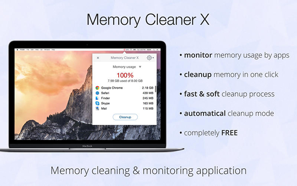 Mac için Memory Cleaner X uygulaması ücretsiz yapıldı
